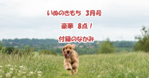 いぬのきもち　3月号　付録のなかみ